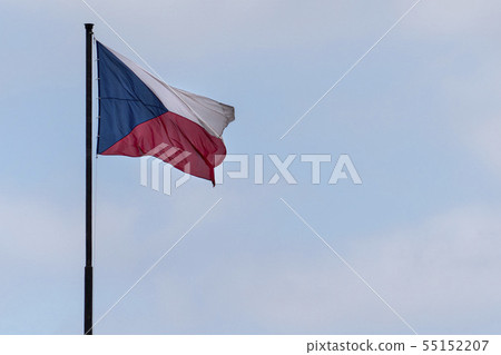waving czech republic flag 55152207