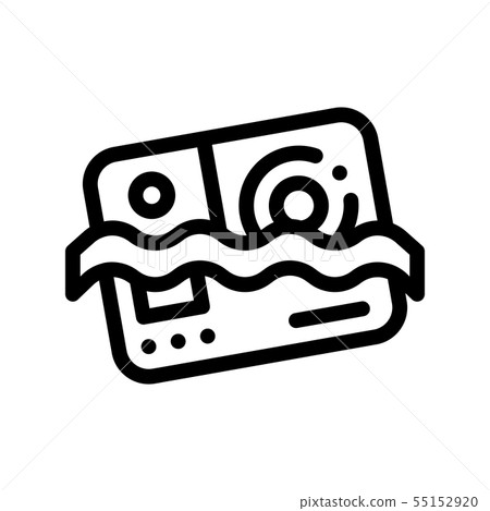 Waterproof Material Camera Vector Thin Line Icon Waterproof Material Camera Vector Thin Line Icon 55152920