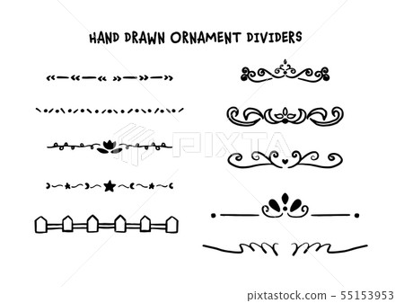Hand drawn dividers set - Stock Illustration [55153953] - PIXTA