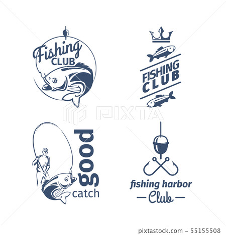 Vector fishing club emblems Vector fishing club emblems 55155508