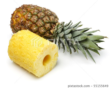 Fresh pineapple fruit isolated on white Fresh pineapple fruit isolated on white 55155649