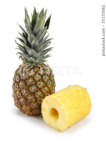 Fresh pineapple fruit isolated on white Fresh pineapple fruit isolated on white 55155662