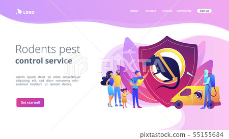 Rodents pest control service concept landing page Rodents pest control service concept landing page 55155684