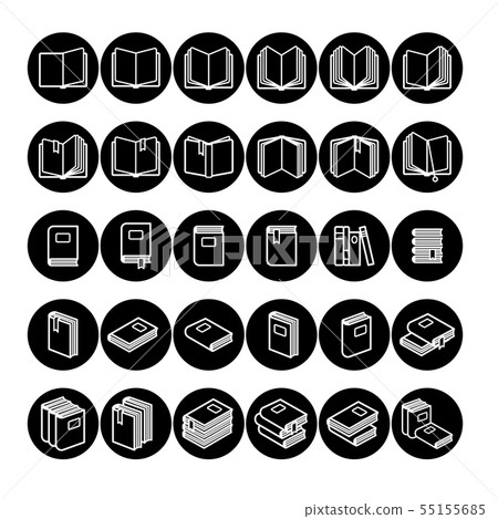 Black and white books set 55155685