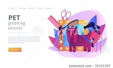Grooming salon concept landing page 55155707