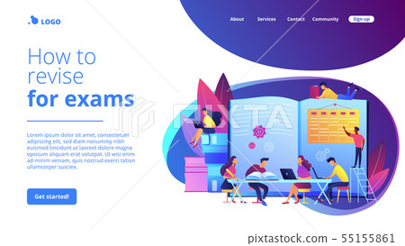 Revision week concept landing page Revision week concept landing page 55155861
