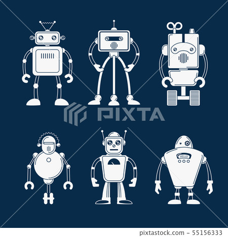 Robot vector icons 55156333