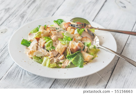 Portion of Caesar salad 55156663
