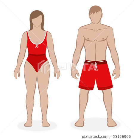 red beachwear