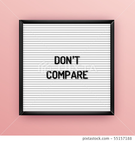 Motivation quote on square white letterboard with black plastic letters. Hipster vintage 55157188