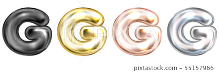 Golden foil balloon, inflated alphabet symbol A 55157966