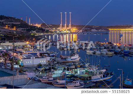 Marsaxlokk. Traditional boats Luzzu in the old har 55158025