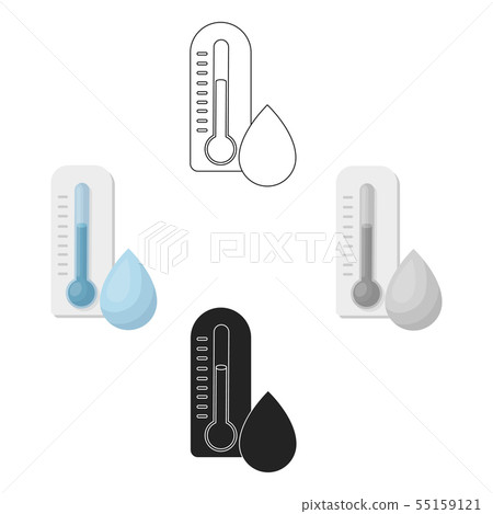 Damp day icon in cartoon,black style isolated... - Stock Illustration ...