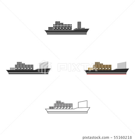 Cargo Ship Icon Of Vector Illustration For Web Stock Illustration