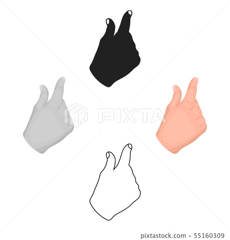 Zoom in gesture icon in cartoon,black style isolated on white background. Hand gestures symbol stock Zoom in gesture icon in cartoon,black style isolated on white background. Hand gestures symbol stock 55160309