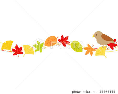 Fall leaves 24 line - Stock Illustration [55161445] - PIXTA