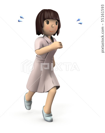 年輕女護士小跑 年輕女護士小跑 55161593