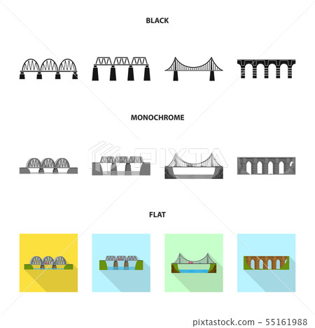 Vector design of connection and design sign. Set of connection and side stock vector illustration. Vector design of connection and design sign. Set of connection and side stock vector illustration. 55161988