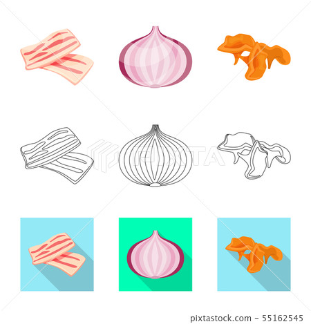 Vector design of taste and product symbol. Collection of taste and cooking vector icon for stock. 55162545