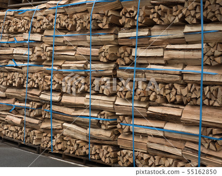 Stacked firewood Stacked firewood 55162850