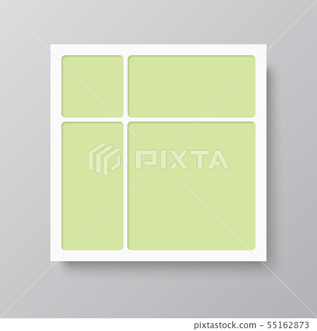 Vector empty collage board four frames, photo 55162873