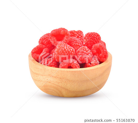 Fresh rasberry on white background 55163870