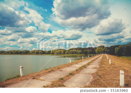 Embankment on a sunny summer day 55163960