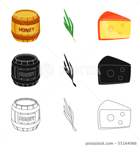 Isolated object of taste and product sign. Collection of taste and cooking vector icon for stock. Isolated object of taste and product sign. Collection of taste and cooking vector icon for stock. 55164066