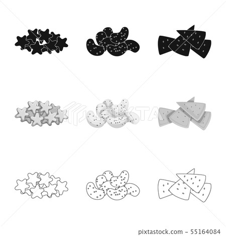 Isolated object of Oktoberfest and bar sign. Set of Oktoberfest and cooking stock symbol for web. 55164084