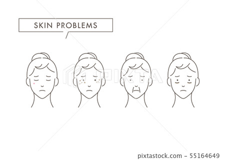 Women suffering from skin trouble Women suffering from skin trouble 55164649