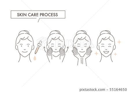 Women who do skin care - Stock Illustration [55164650] - PIXTA