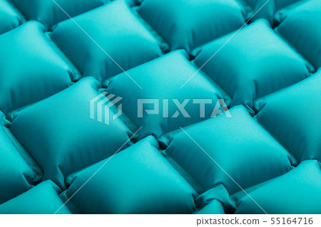 Texture of a blue inflatable tourist rug, 55164716