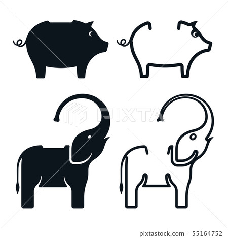 Piggy bank flat icons 55164752