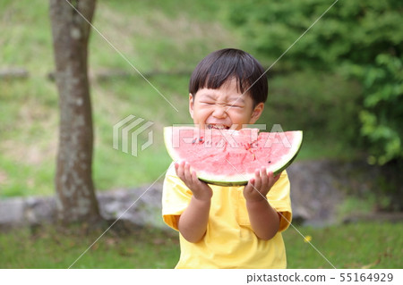 Watermelon and child 55164929
