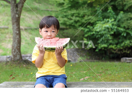 Watermelon and child 55164933