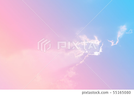 Sun and cloud background with a pastel colored 55165080