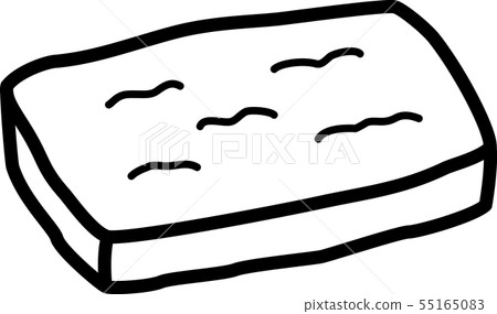 油炸豆腐日本單件黑白線條畫 55165083