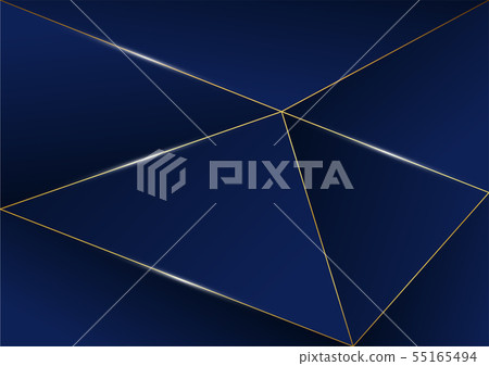 Abstract polygonal pattern luxury golden line 55165494