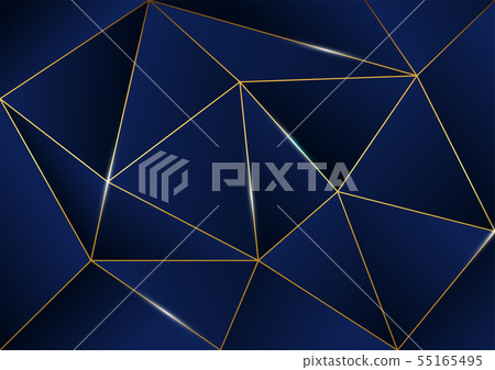Abstract polygonal pattern luxury golden line 55165495