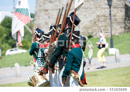 Uniform of soldiers during the Russian-French war Uniform of soldiers during the Russian-French war 55165699