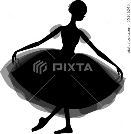 Ballet Ballerina Giselle Silhouette Black 55166249