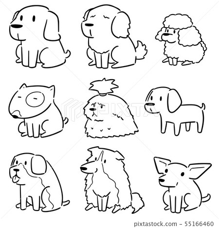 vector set of dog 55166460