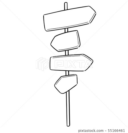 vector of direction post - Stock Illustration [55166461] - PIXTA