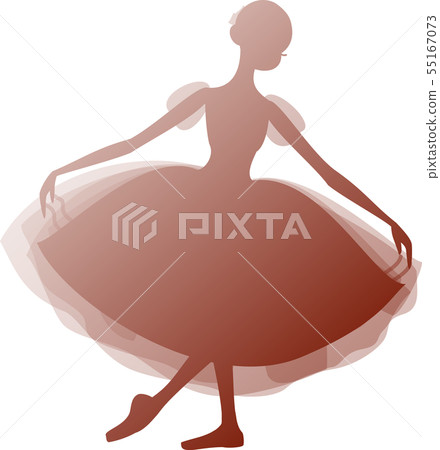 Ballet ballerina giselle silhouette brown gradient 55167073