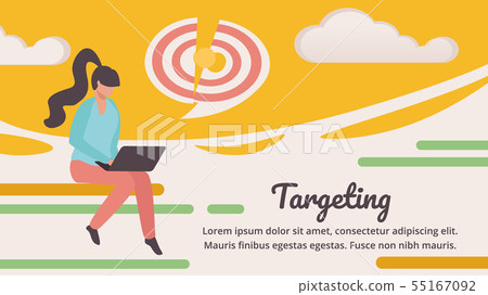 Woman Work on Laptop, Target Separated on Puzzle 55167092