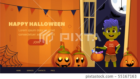 Trick or treat kid  55167163