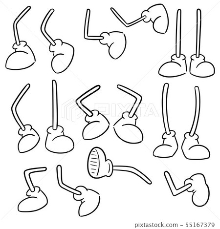 vector set of cartoon leg - Stock Illustration [55167379] - PIXTA