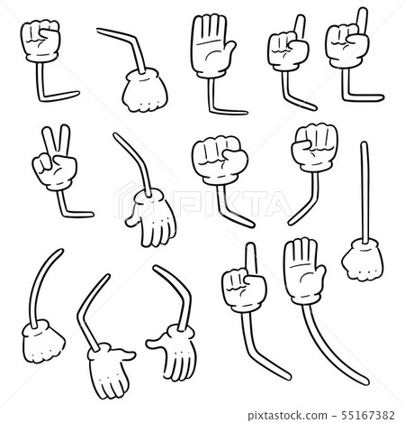 vector set of cartoon arm 55167382
