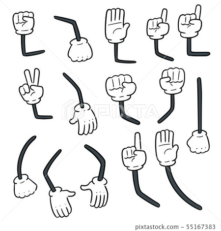 vector set of cartoon arm 55167383