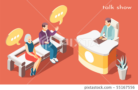 Talk Show Background Stock Illustration 55167556 Pixta